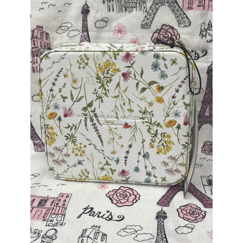 Cupcakes and Cashmere at Home Floral Travel Jewelry Case Organizer NWT
